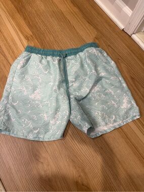 Caden Lane Seafoam Wave Swim Shorts
